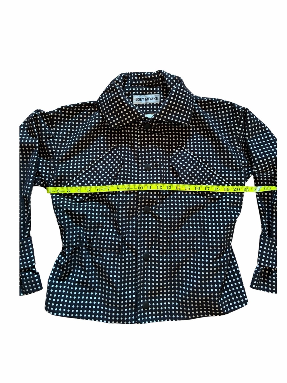 Issey Miyake Black Perforated Generic Polka Dots textured Designer - Picture 14 of 16